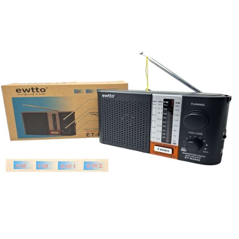 Radio Portátil EWTTO CA-R2895 – Multibanda AM/FM/SW1-2