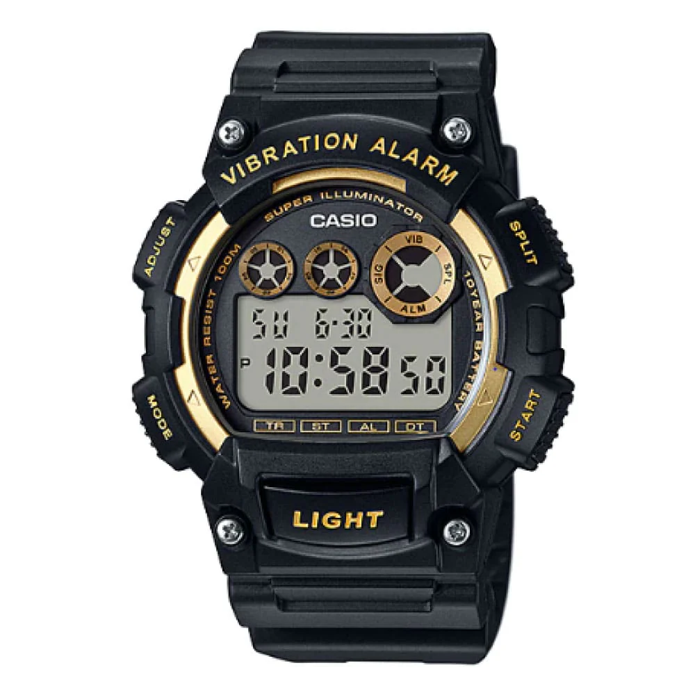 W-735H-1A2V Reloj Casio para Hombre, Alarma Vibrante Super Iluminator